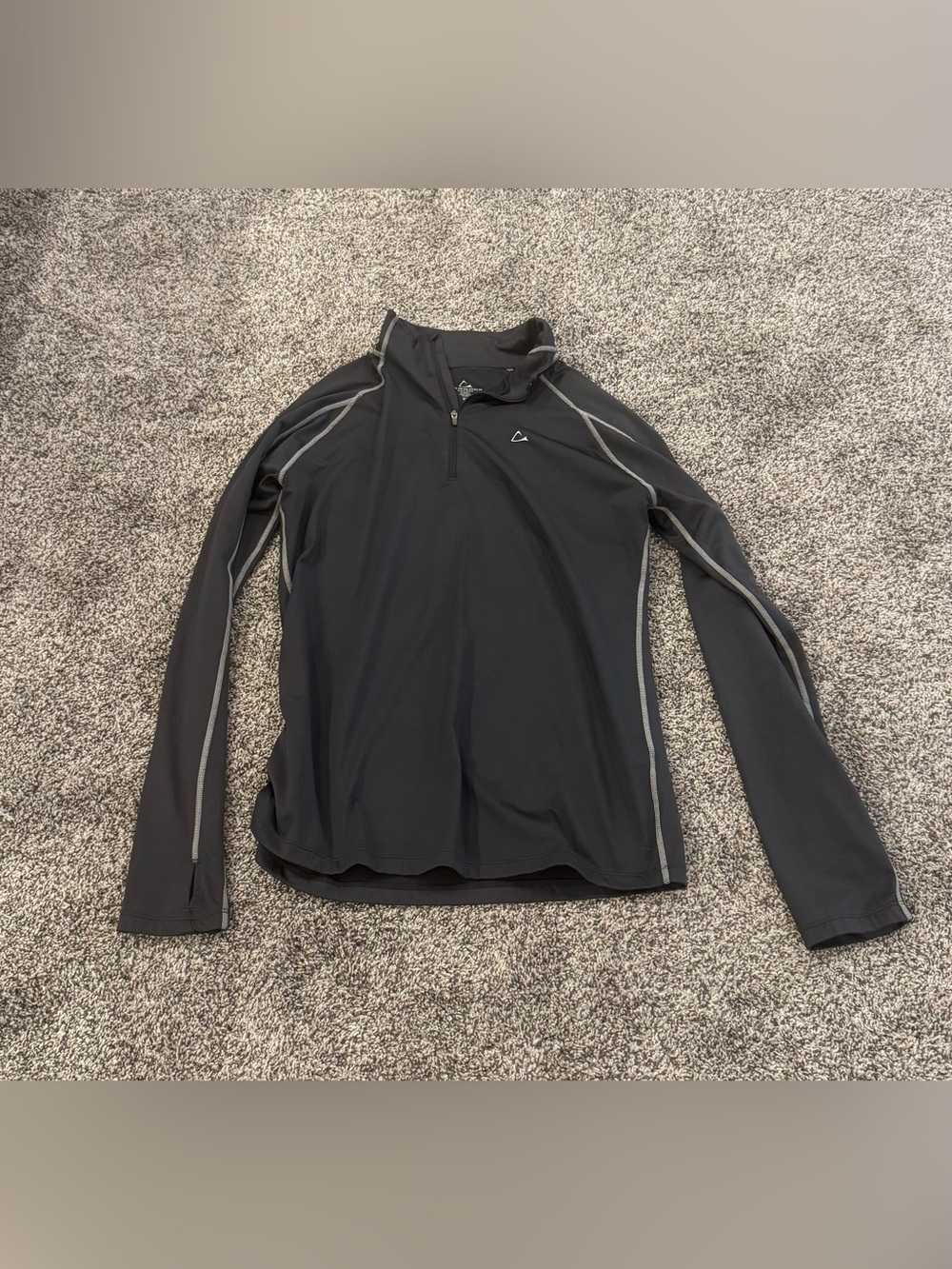 Women's Charcoal Zip-Up Active Pullover